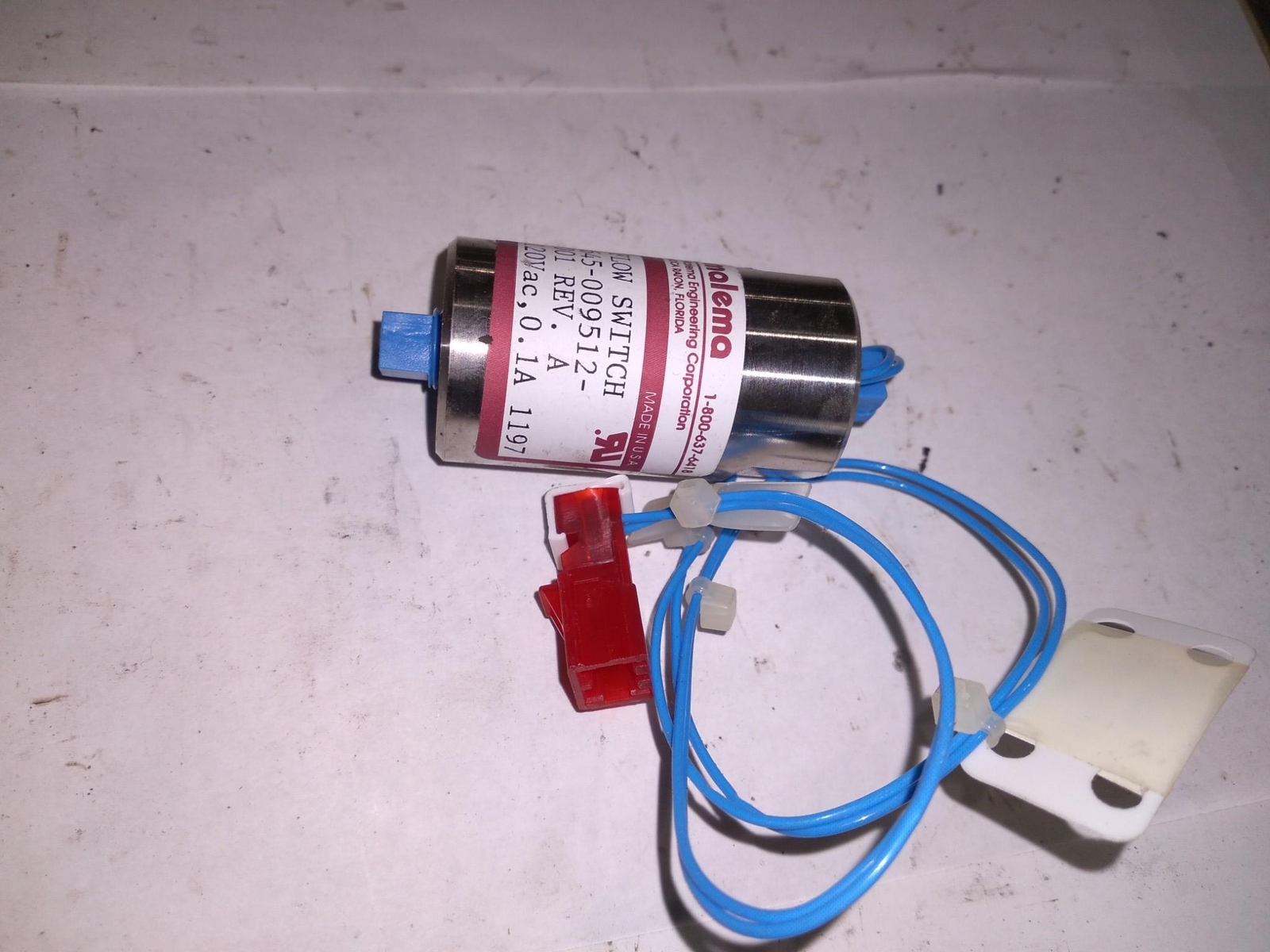 MALEMA FLOW SWITCH 645-009512-001 REV.A 120VAC 0.1A