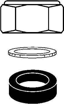 Westwood H7-23 Gauge Glass Repair Kit (2 Nuts, 2 Washers)