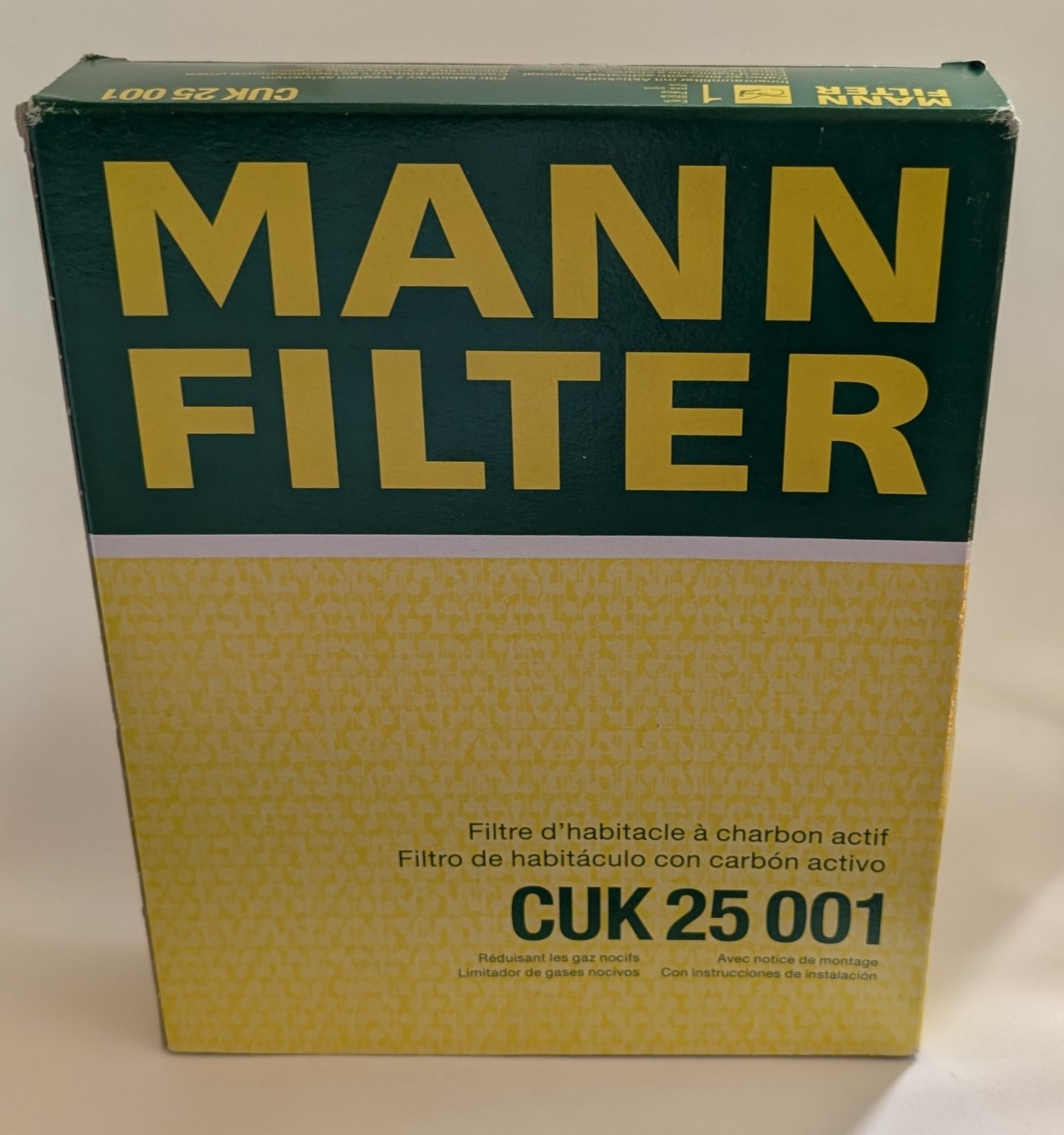 MANN-FILTER CUK 25 001 Cabin Air Filter with Activated Carbon