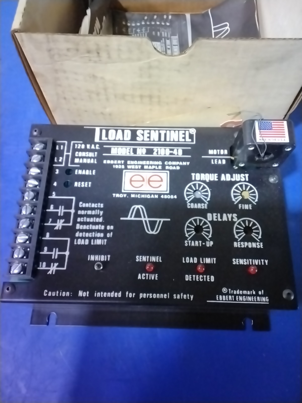 Ebbert Engineering 2100-40 Load Sentinel Motor Load Monitor Controller