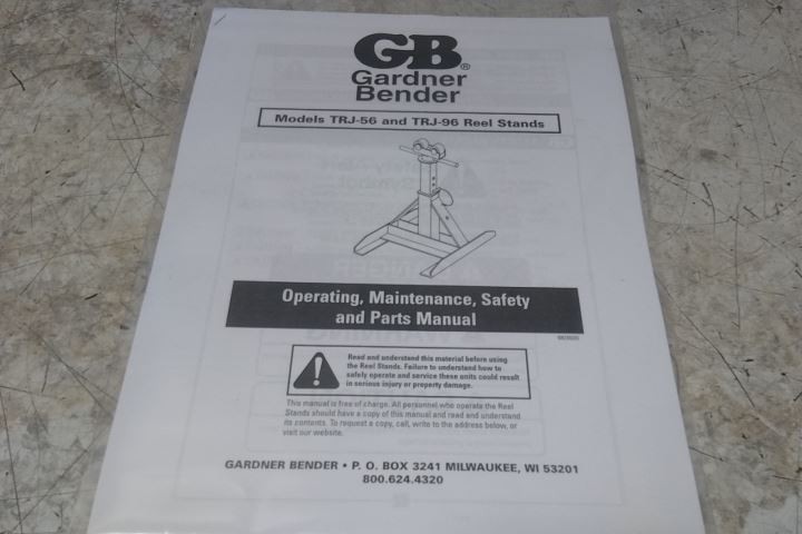 Gardner Bender TRJ-96 2500 Lb Max Capacity Red Steel Telescoping Reel Jack