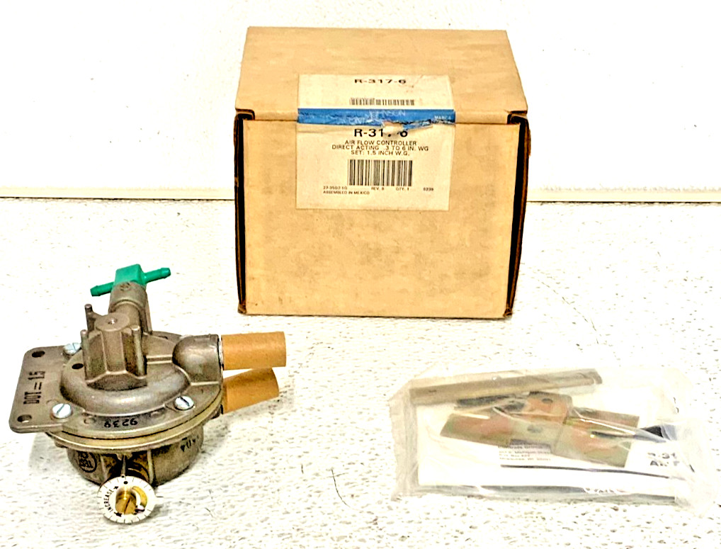 NEW Johnson Controls R-317-6 Air Flow Controller Direct Acting 0.3-6WG 257E