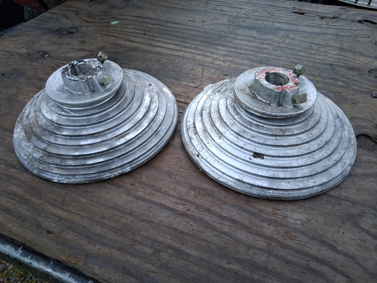 2 Aluminum L & R Overhead Door Cable Guides? Approx Steampunk Lamp Bases