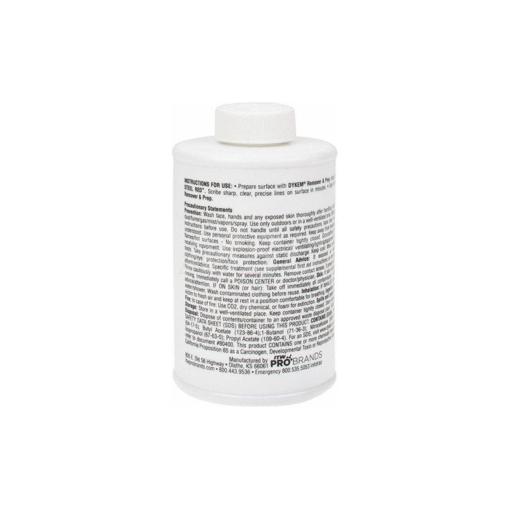 Dykem 80496 Red Layout Fluid, 8 Ounce Brush Top Can