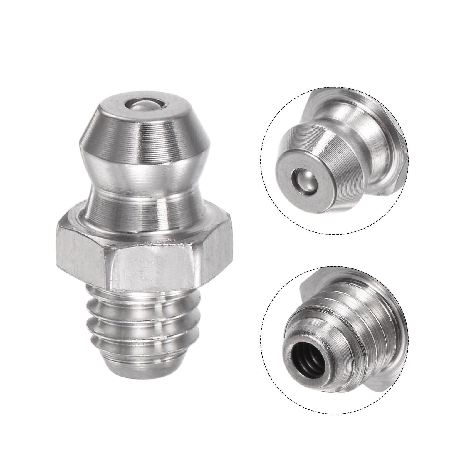 20Pack Stainless Steel Straight Hydraulic Grease Fitting M6 x 1mm Thread