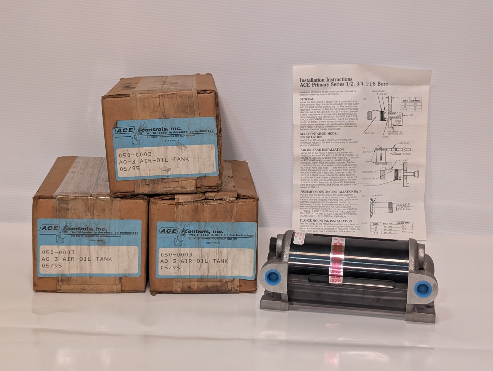 ACE Controls 050-0003 AO-3 Air-Oil Tank for Industrial Shock Absorbers