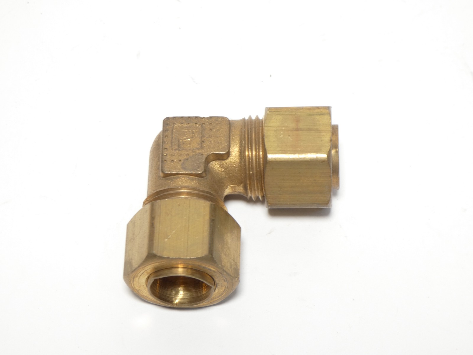 *Lot of 8* Parker Compression Brass Fitting 1/2″ Tube 90° Elbow