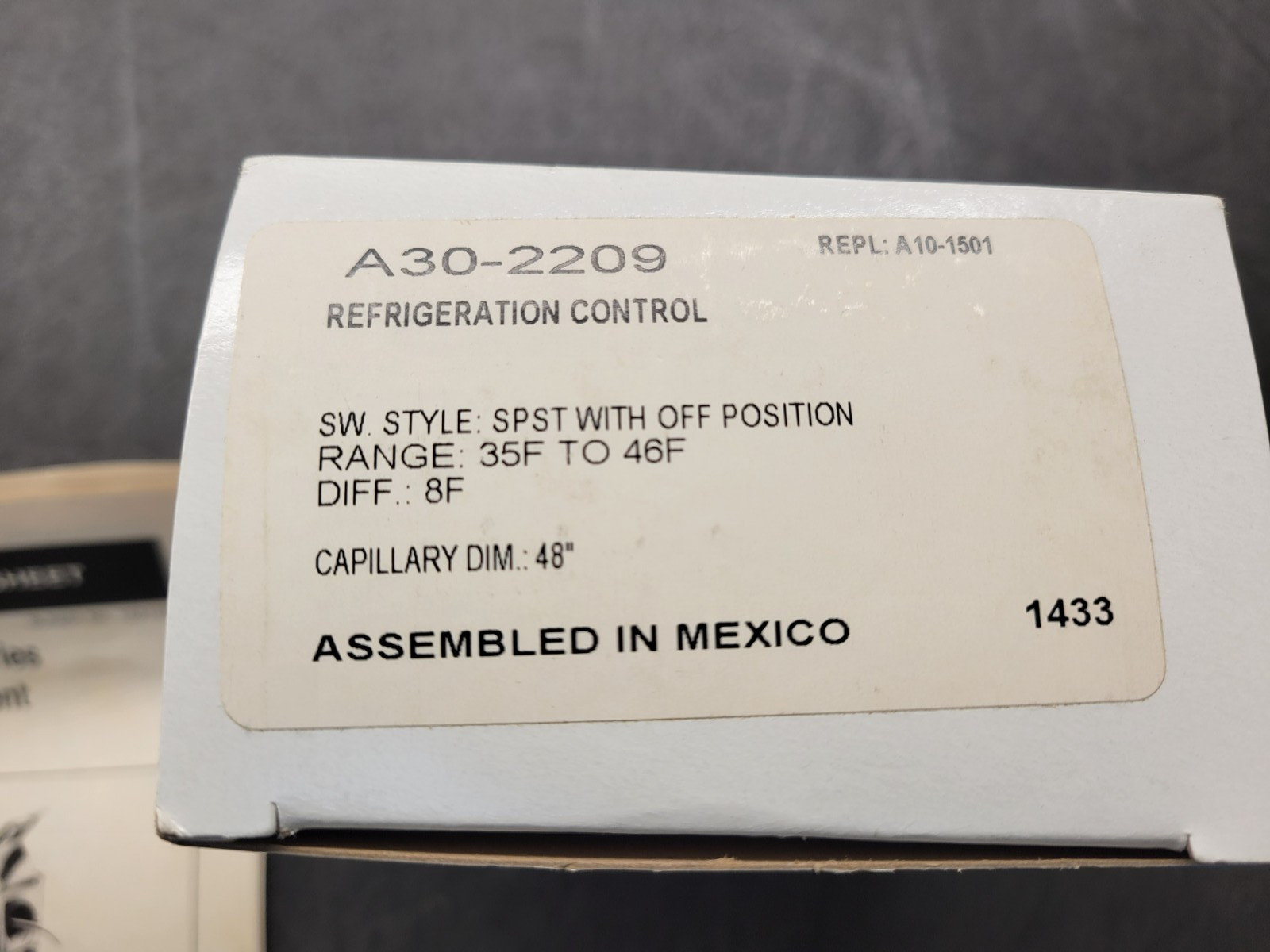 Ranco A30-2209 Refrigeration Control.