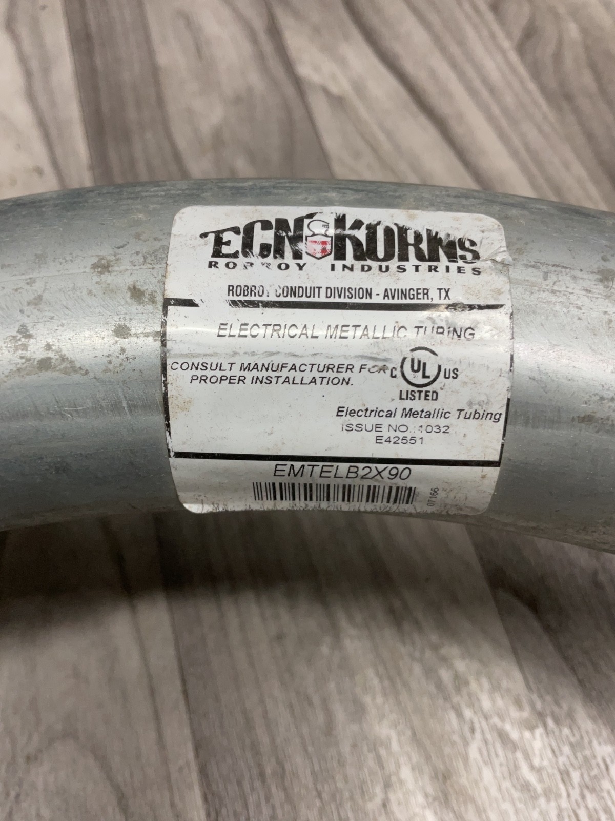 TECN KORNS 90 DEGREE ELECTRICAL TUBING EMTELB2X90 #4003B95PR3SI