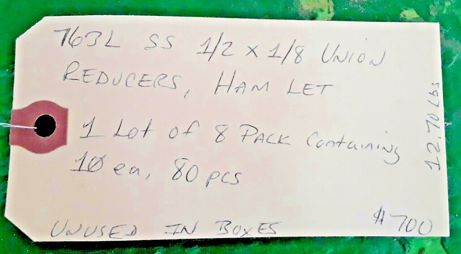 🟠HAM-LET 763L SS 1/2 X 1/8 UNION REDUCERS PESSCO IS OFFERING 1 LOT R042322-4 🗽