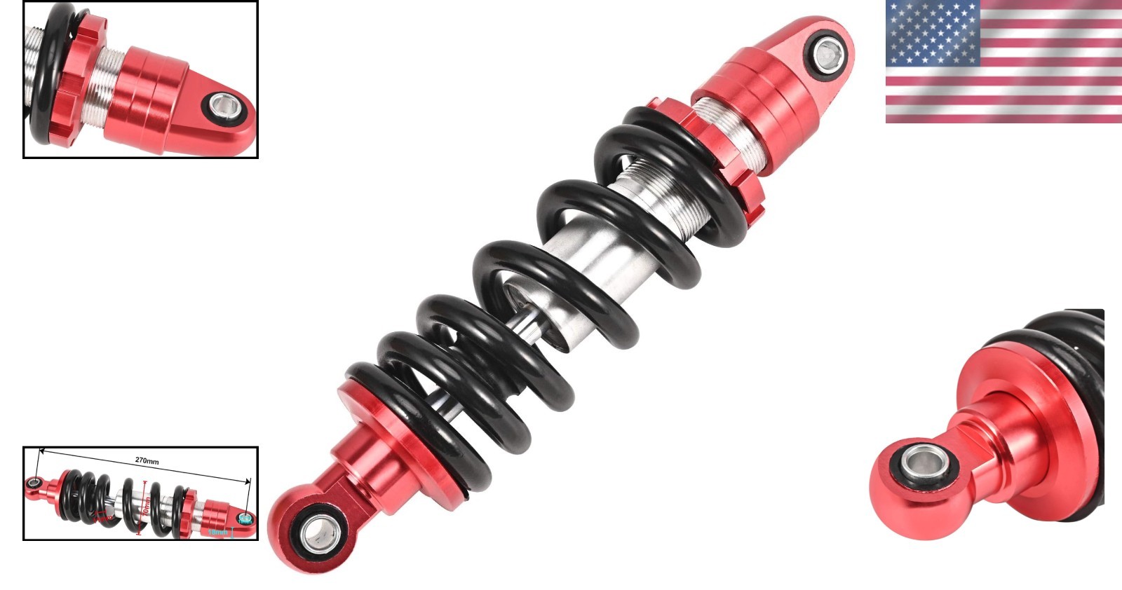 980LB Rear Shock Absorber, 250mm/260mm/270mm/280mm/290mm Shock Absorber Suspensi