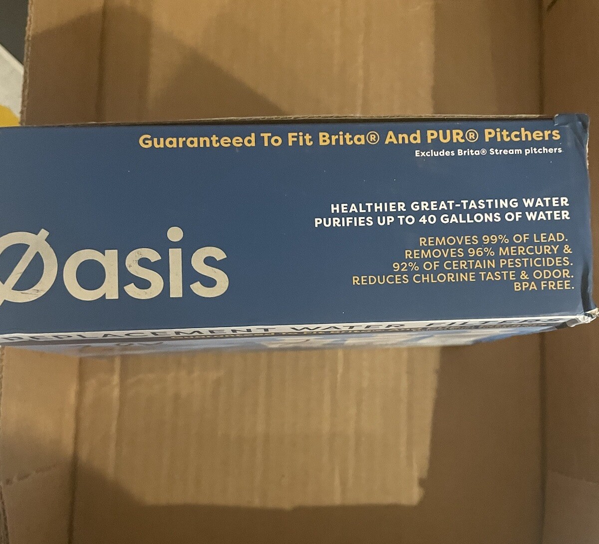 Oasis Replacement Water Filter 2 pack Guaranteed to Fit Brita and PUR Pitchers