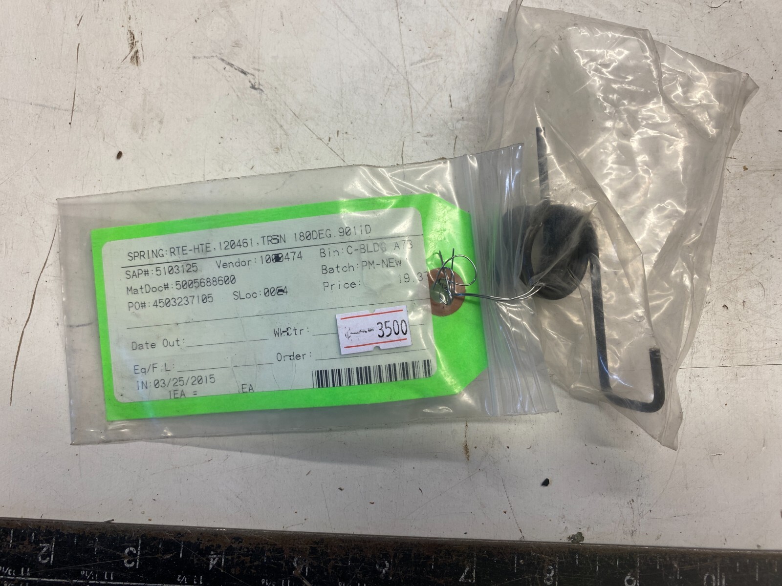 Kwik-lok Bag Closure 120461 Spring TRSN 180 deg 9011D
