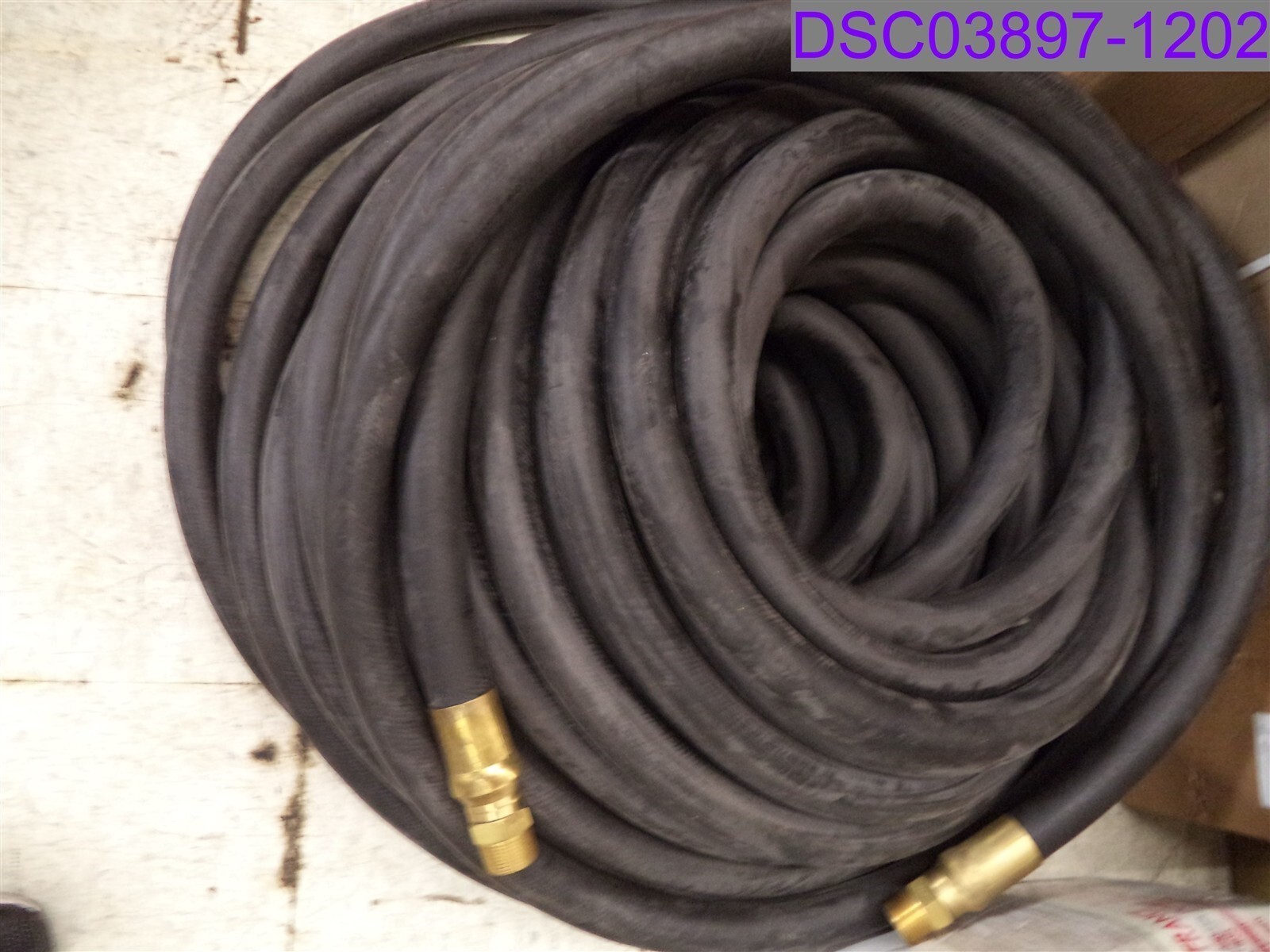 150ft: Black Hose 420PSI Male Brass Threaded End Fittings 1″ P/N 22-07-4641-15-1