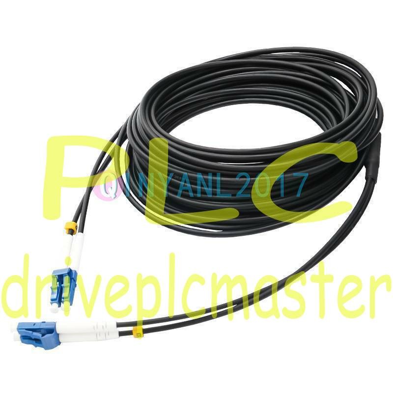 Black Armored Fiber Cable Duplex Fiber Optic Patch Cord 150M LC-LC UPC SM 9/125