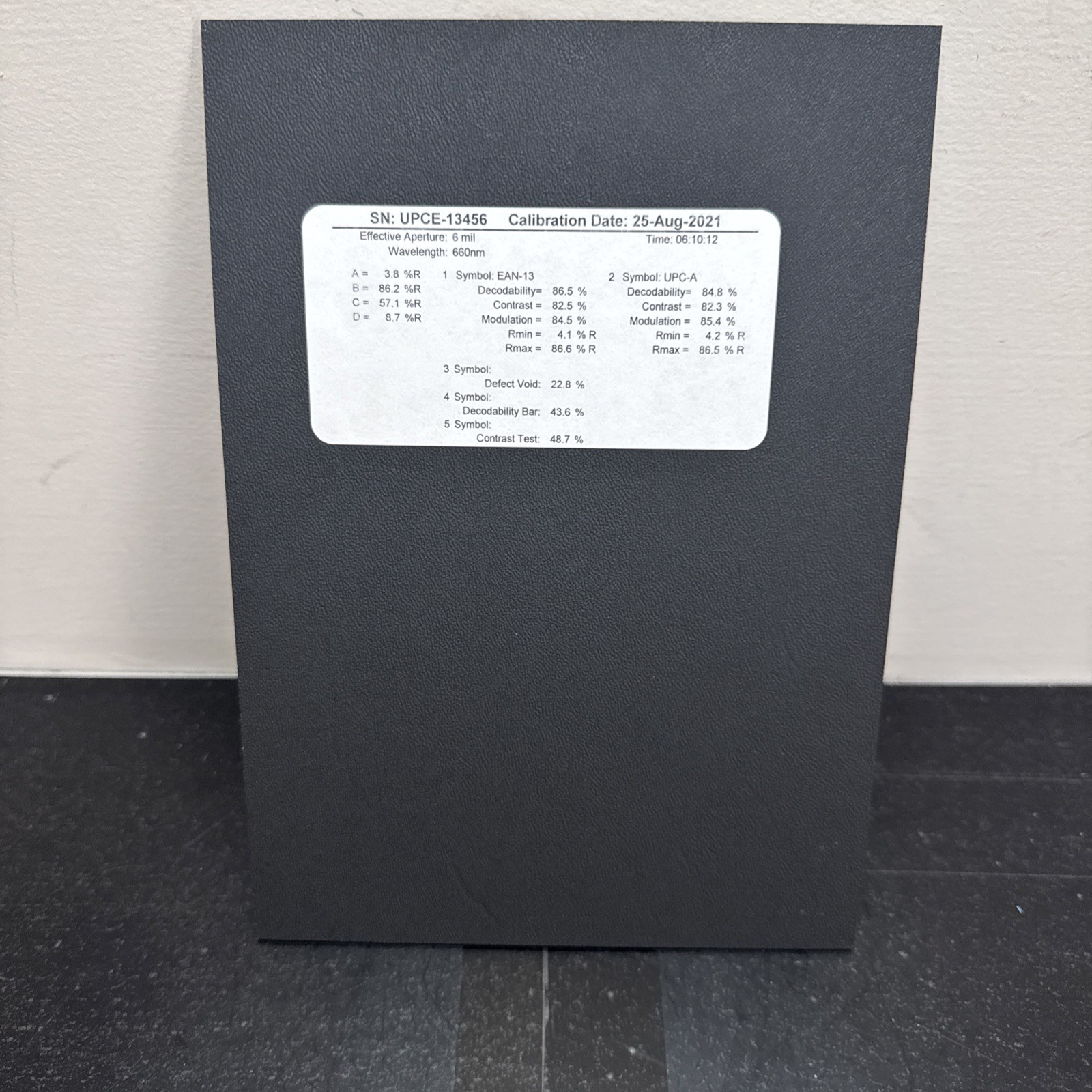 Applied Image Conformance Calibration Standard Test Card AI-CCS-UPC/EAN-Enhanced