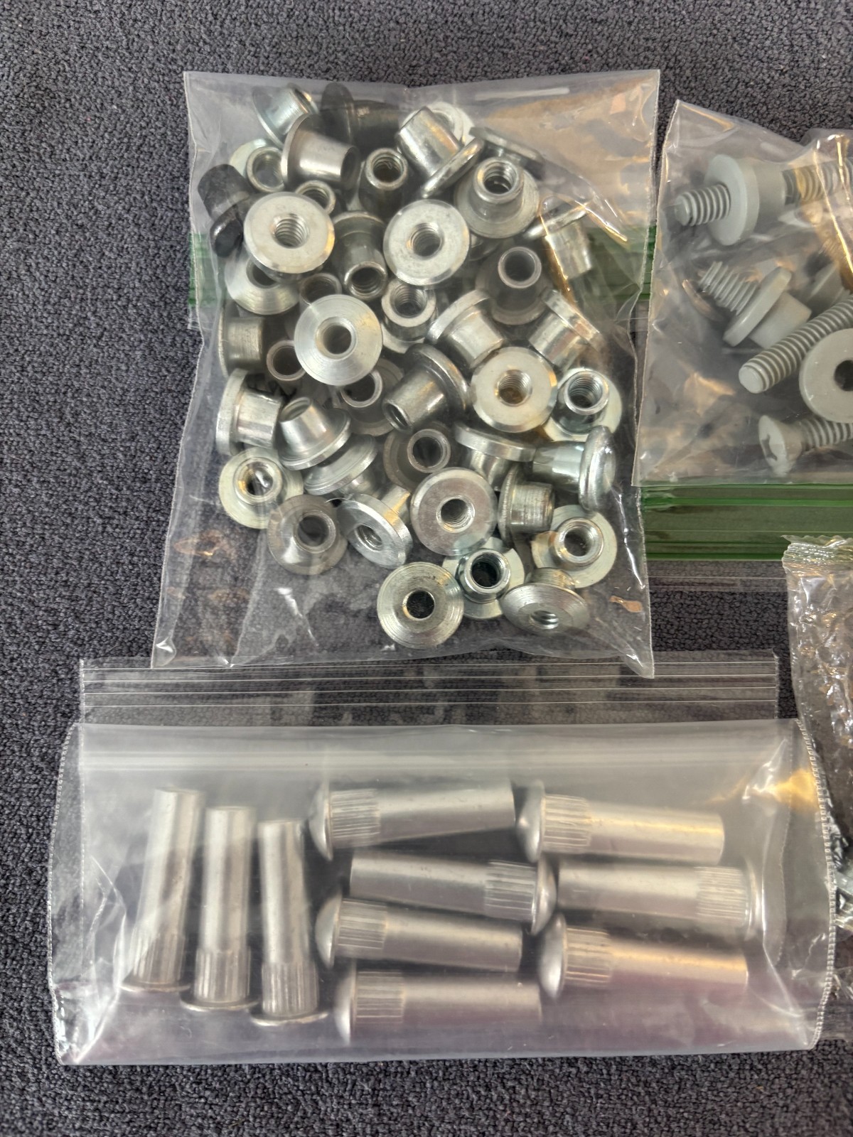 Misc Lot of T-Nuts, Thru Bolts and 1/4×20 Machine Screws – New