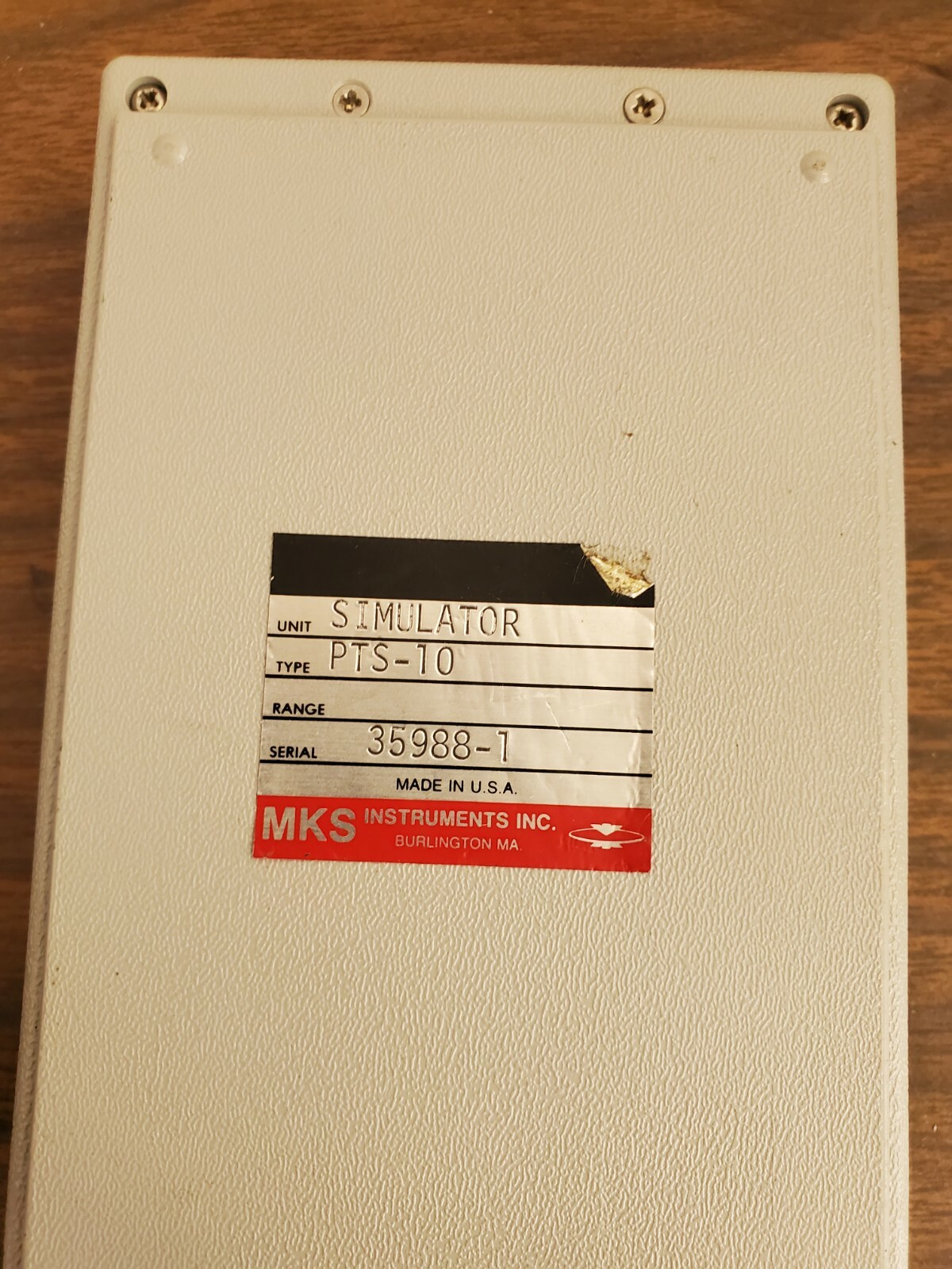 MKS Instruments PTS-10 Controller, Tester Simulator