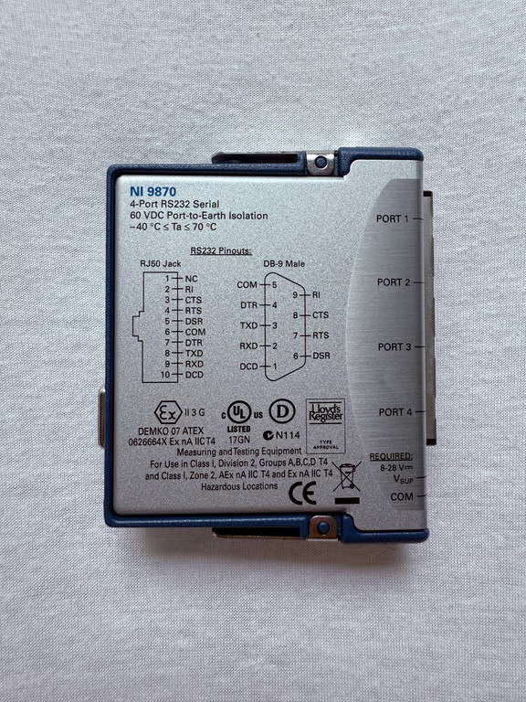 National Instruments NI 9870 4-Port RS232 C Series Serial Module 198850B-01L