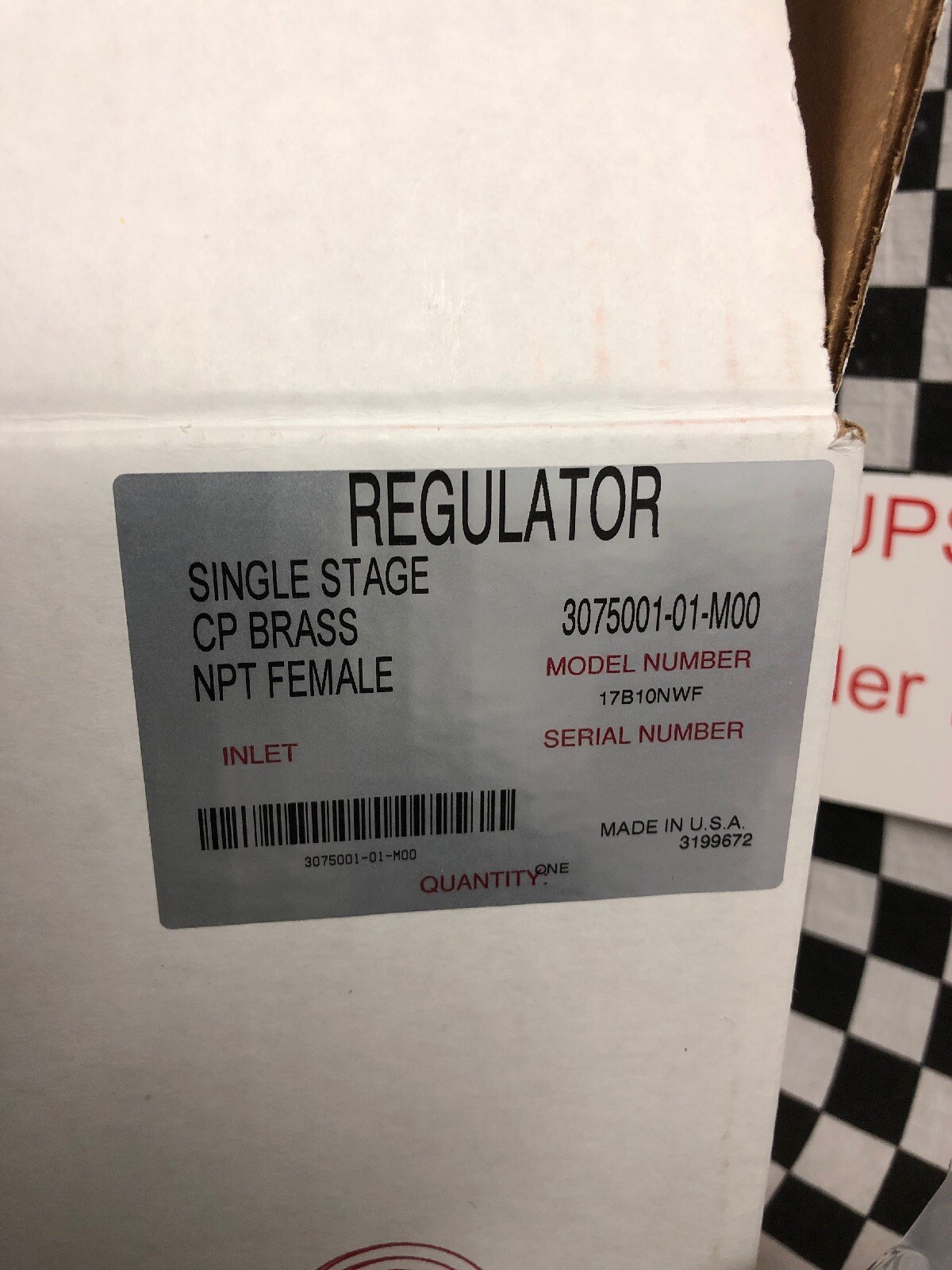 CONCOA Precision Gas Controls Single stage CP Brass, 1/4” FNPT, 3075001-01-M00