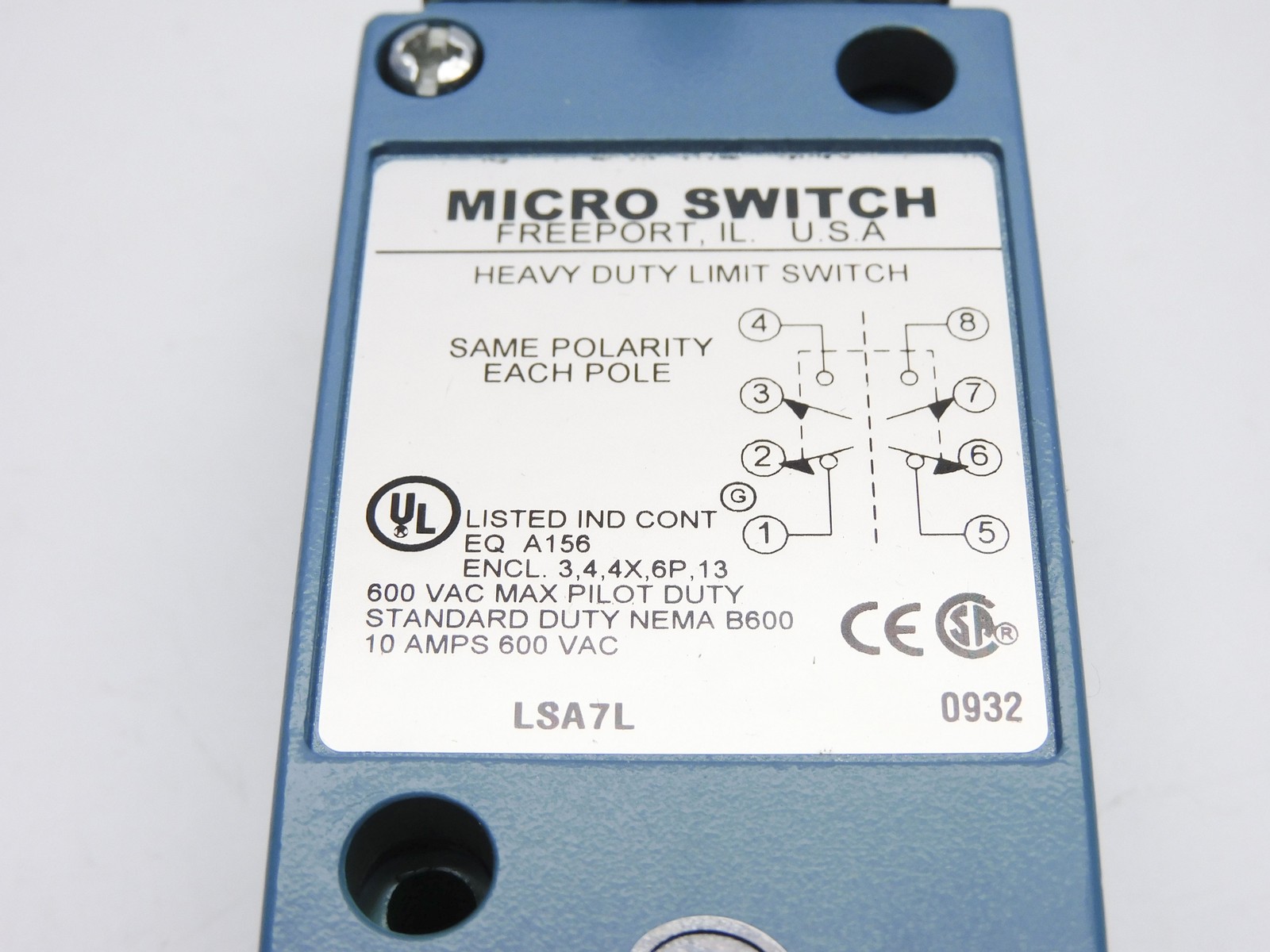 HONEYWELL LSA7L 600VAC 10A NSMP