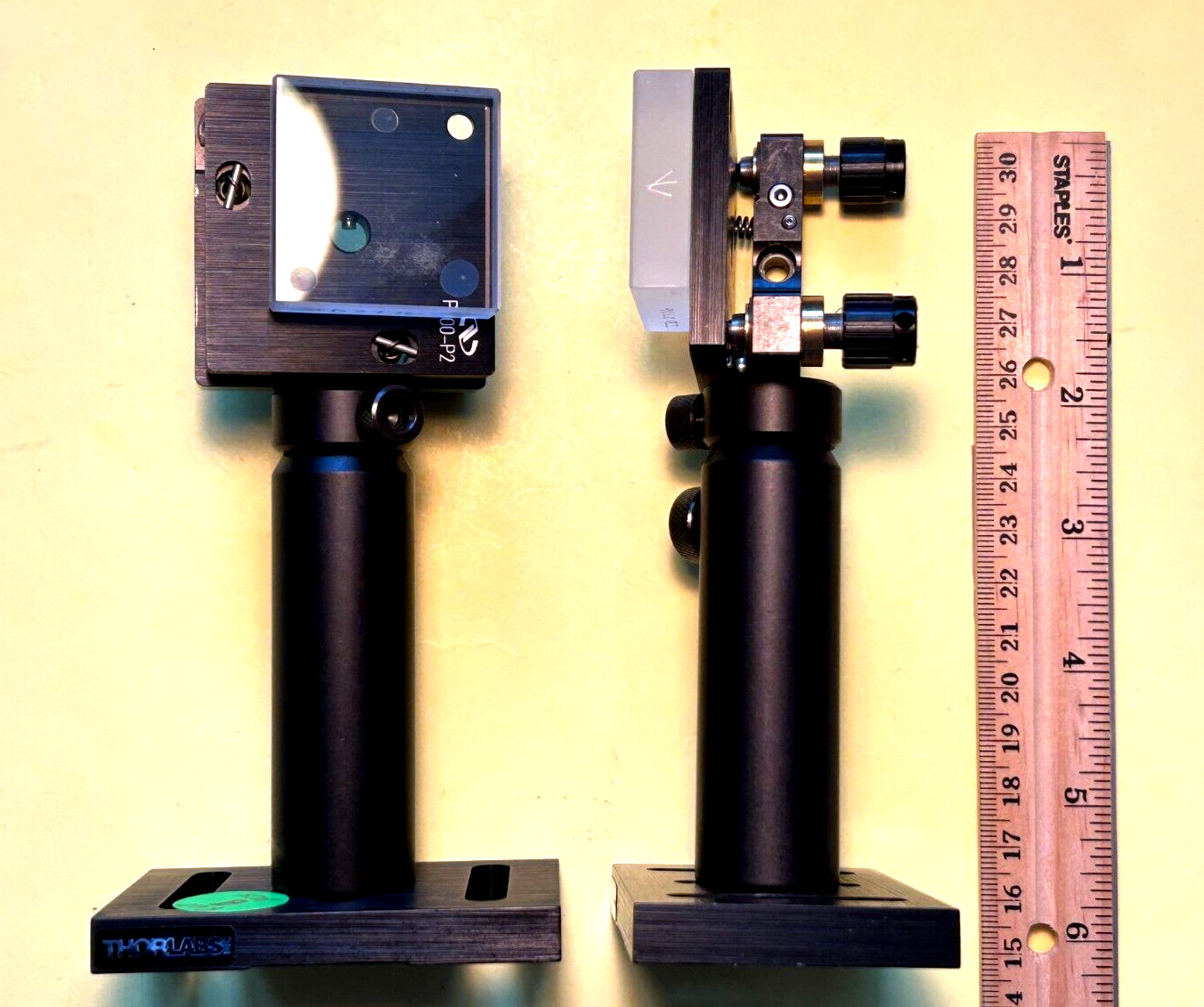 KrF Laser mirror on Newport P100-P2 on Thorlabs 3″optic mount assembly