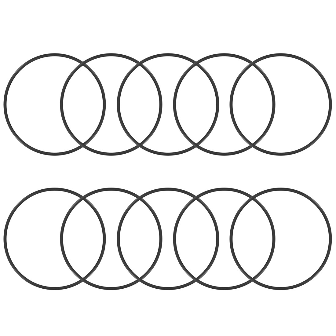 O-Rings Nitrile Rubber 66mmx62mmx2mm Seal Rings Sealing Gasket 10pc
