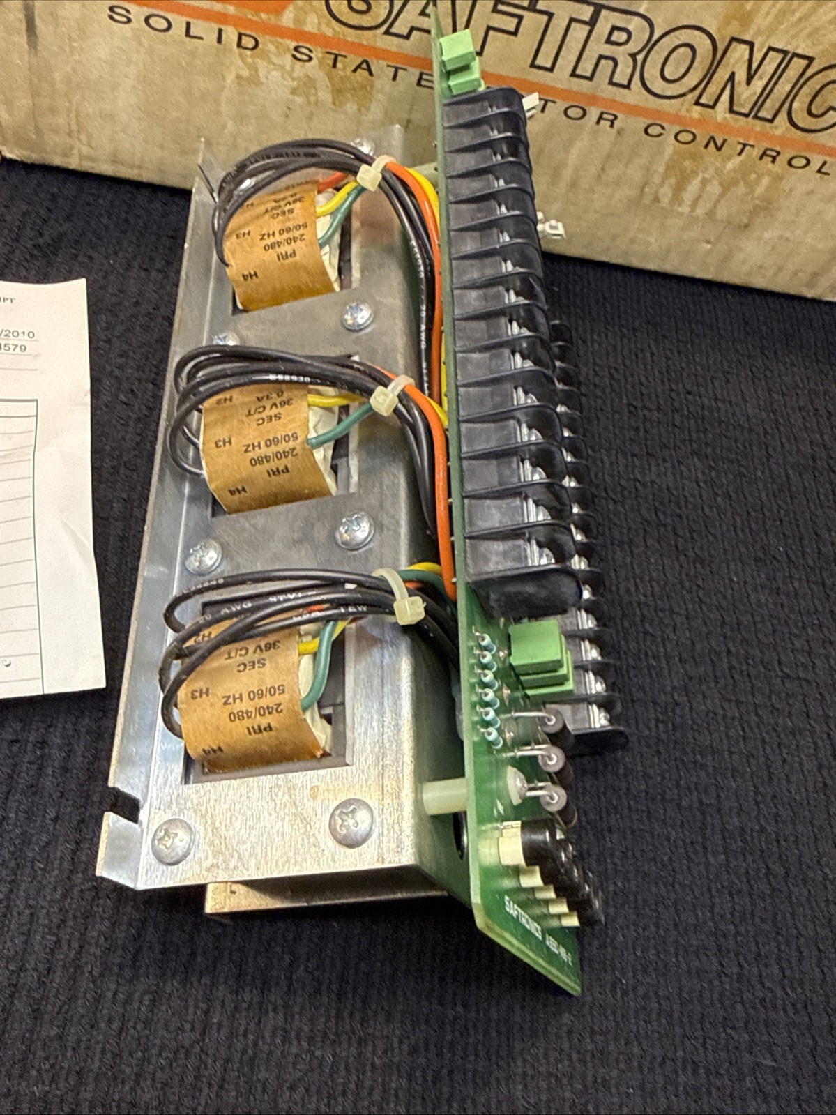 SAFTRONICS CONTROL BOARD A650-MB-2 (New) Missing One Screw