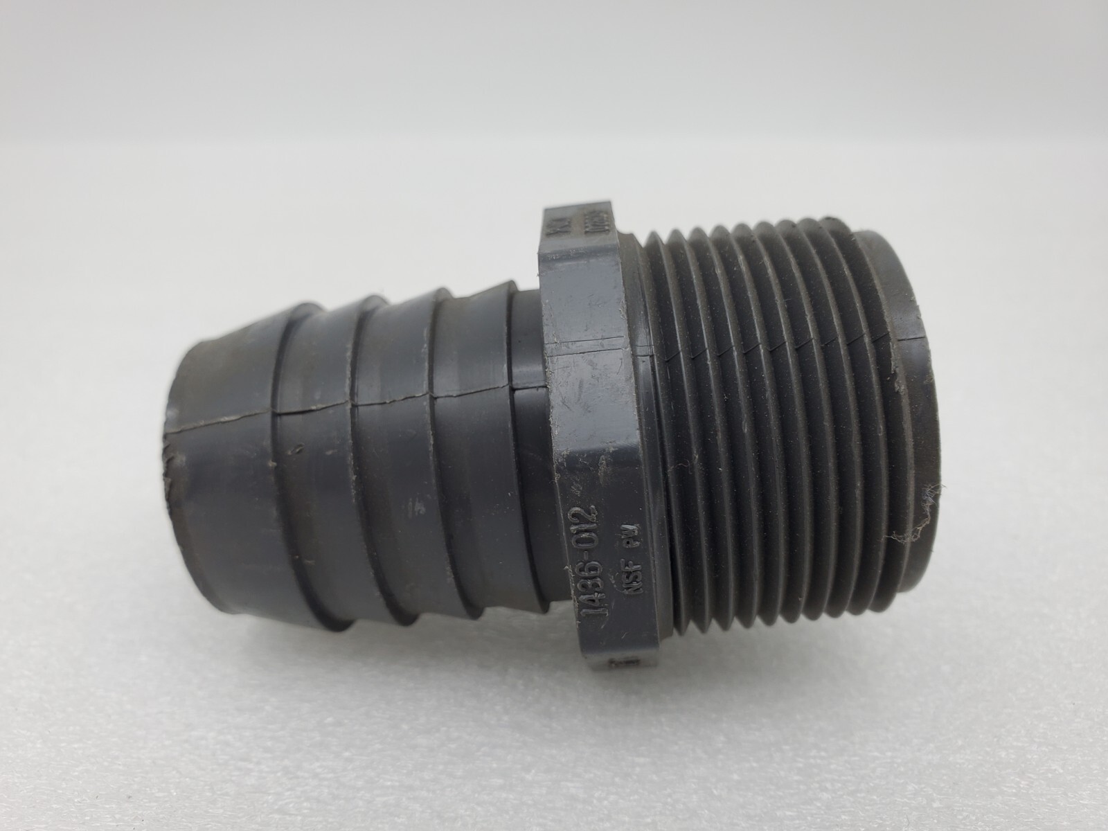 Spears Gray Straight Insert Adapter 1-1/4″ Thread to Barb 1″ID (1-1/2″OD) TT302