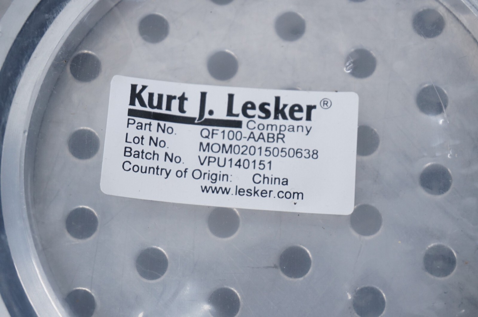 (Qty 2) KURT J LESKER QF100-AABR centering ring BUNA n, aluminum