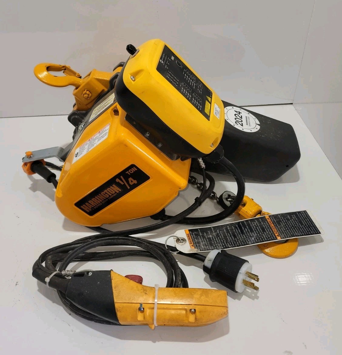 Harrington 1/4 Ton 500 lbs Electric Chain Hoist 208-230 Volt (As Is) See Details
