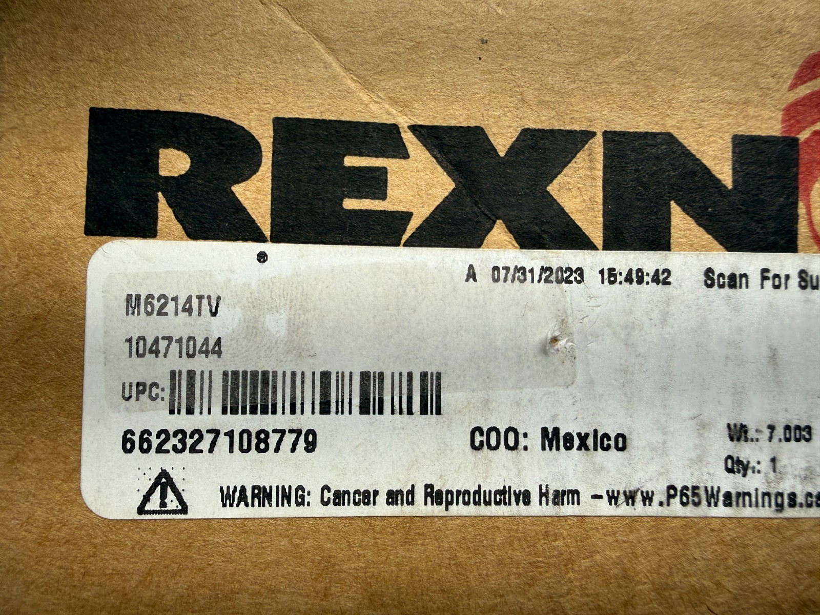 Rexnord M6214TV Link-Belt Outer Ring Cylindrical Roller Bearing Assembly
