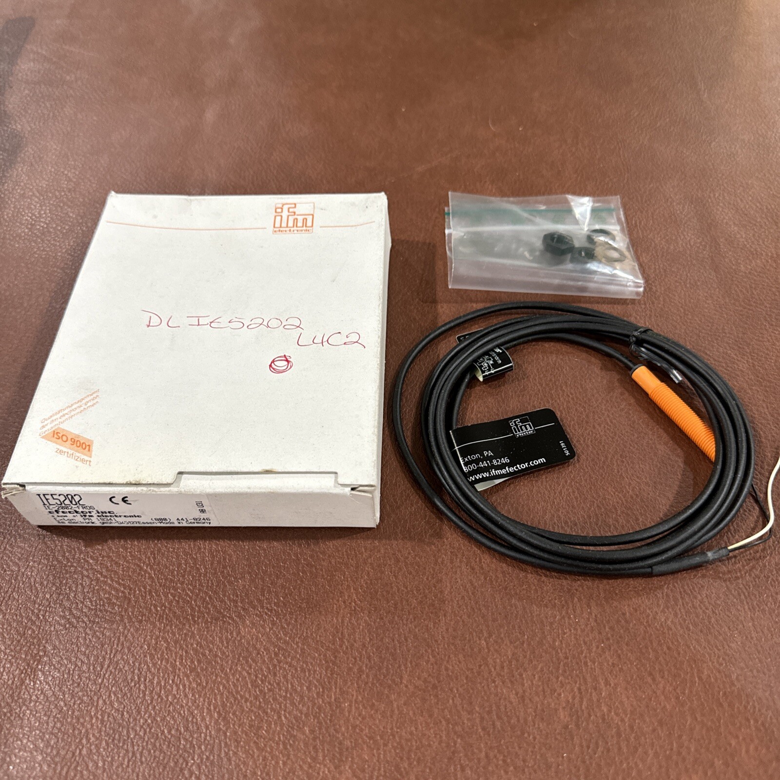 IFM EFECTOR IE-2002-FROG INDUCTIVE SENSOR IE5202, 2M CABLE LENTH #JB-G2-2