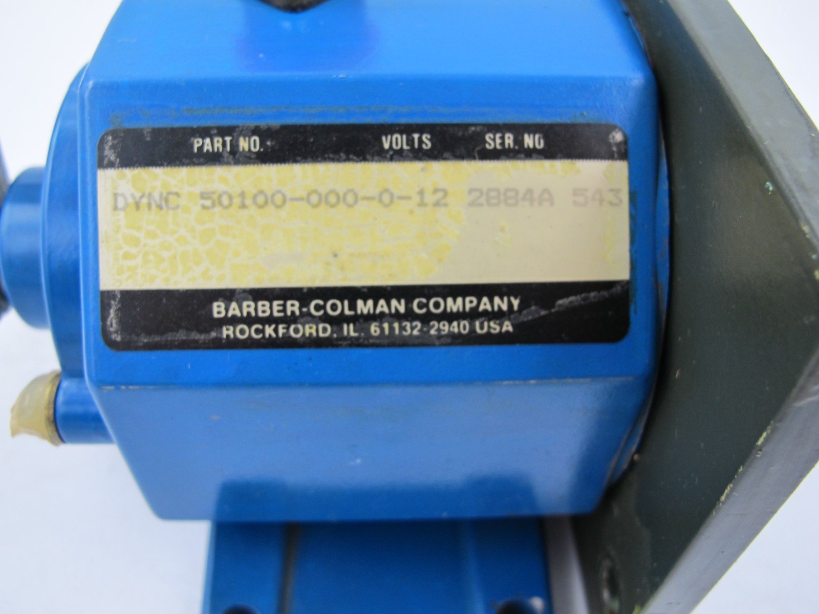 Barber Colman DYNC 50100-000-0-12 12 Volts Governor Actuator NOS UNUSED SURPLUS