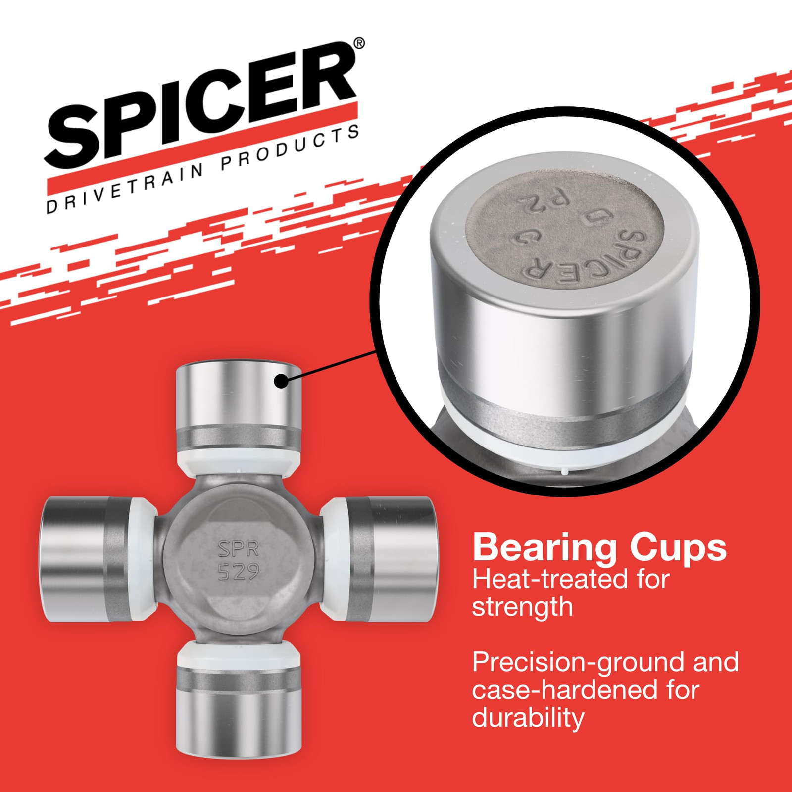 Spicer Life 1350 Series Universal Joint Non Greaseable OSR 1.188 Inch