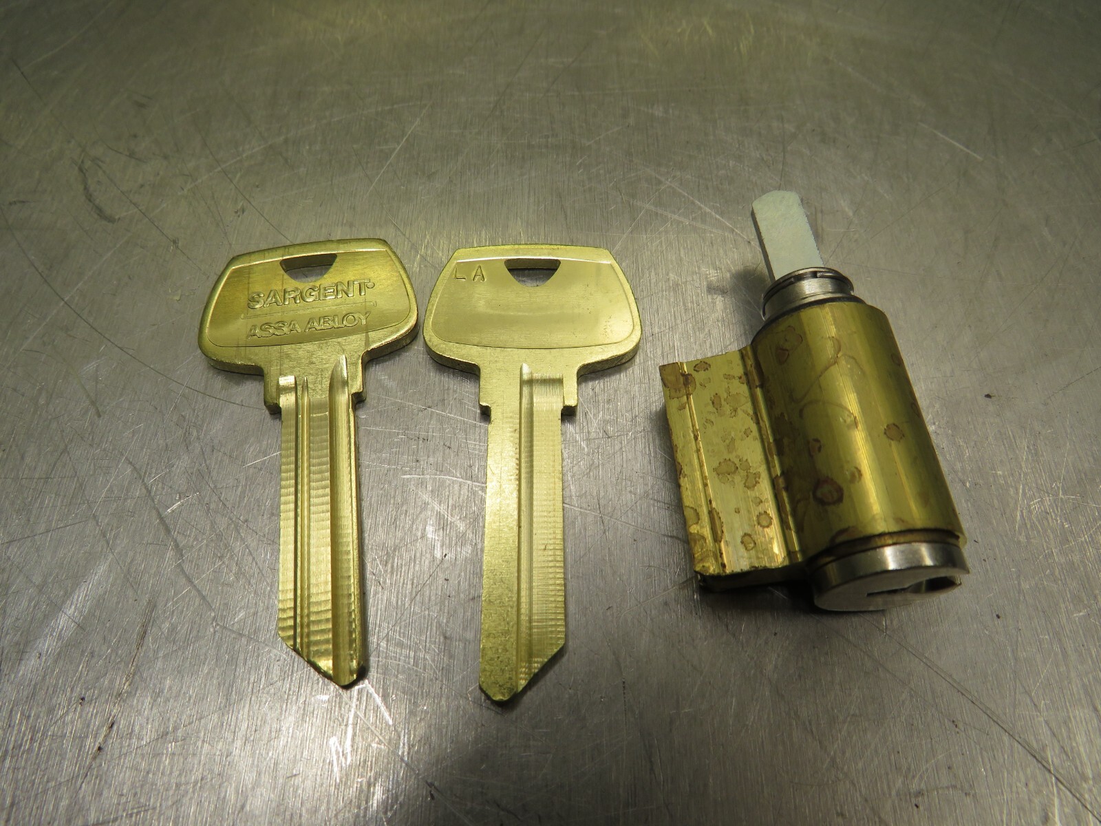Sargent LA Key Blank Lot of 2 W/ Lock Cylinder