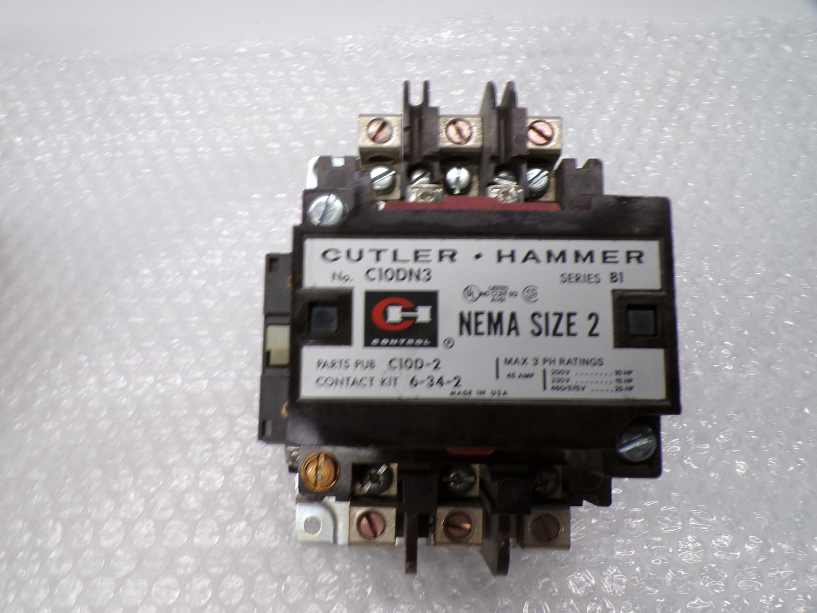 CUTLER HAMMER C10DN3AB SER.B1 CONTACTOR 120V NSMP