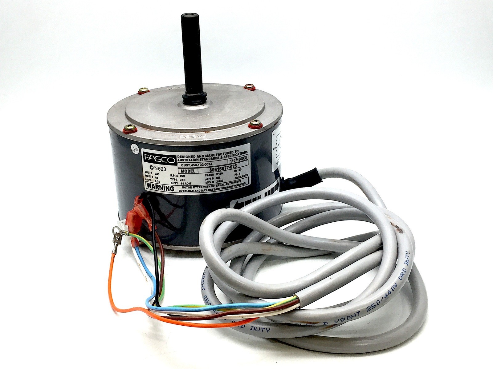 Fasco 8061S077-02S Fan Motor A/C 240V 85W 0.75A 920 RPM Single Phase