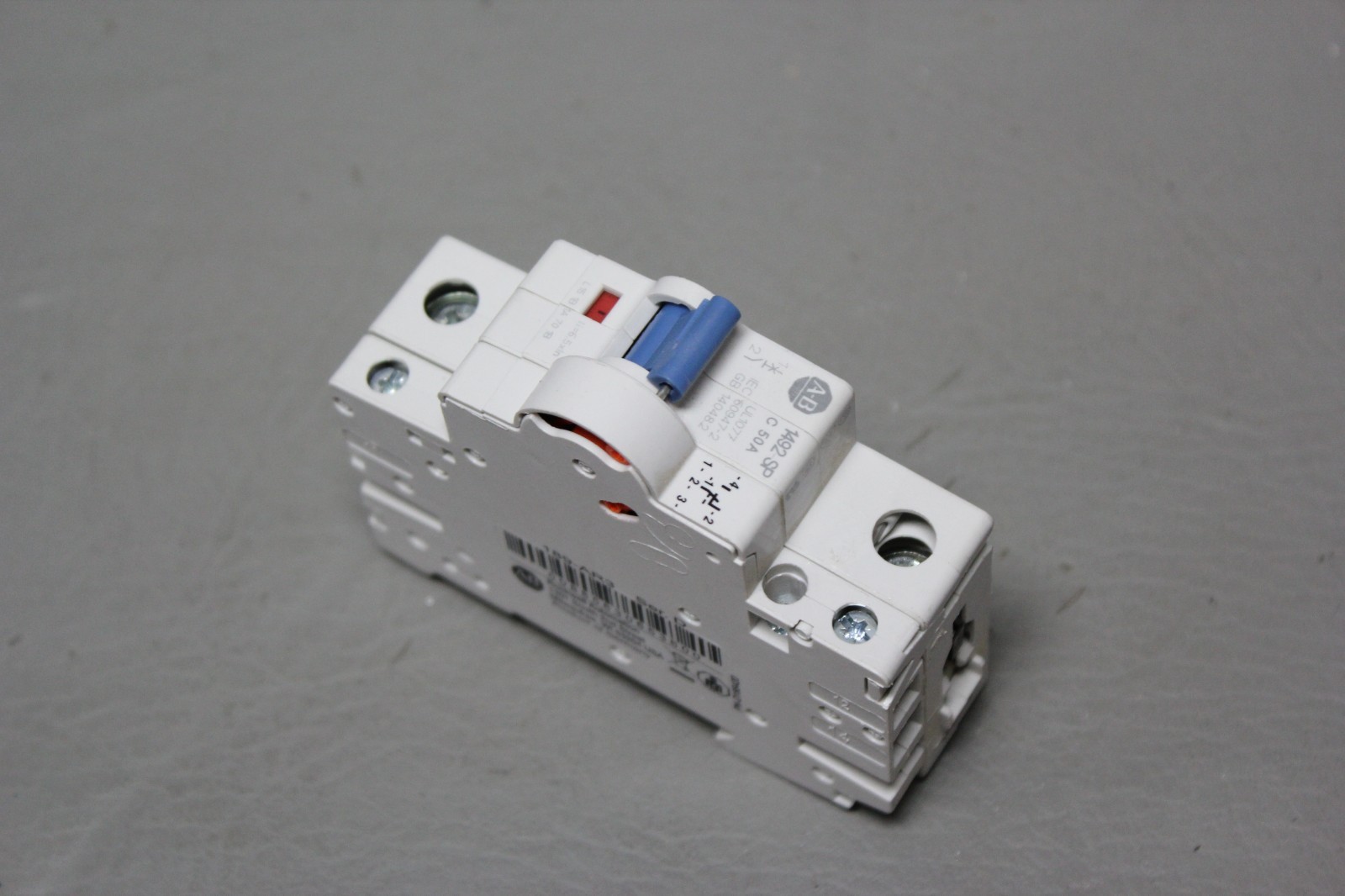 ALLEN BRADLEY 50A CIRCUIT BREAKER W/AUXILIARY CONTACT 1492-SPM1C500 D 189-AR3 D