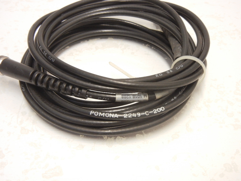 POMONA 2249-C-200 NEW MALE/FEMALE BNC CONNECTOR COAX CABLE RG58 2249C200