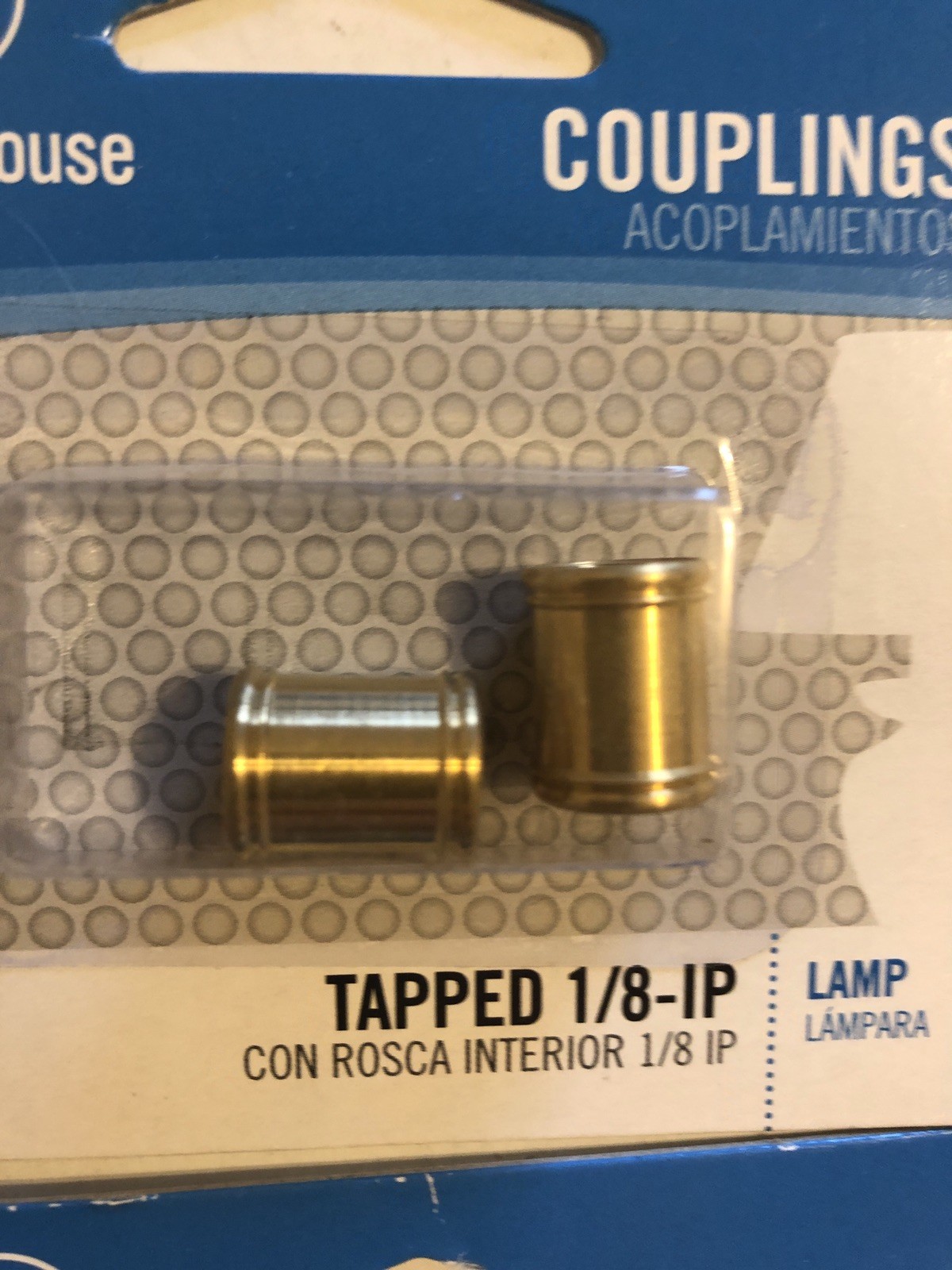 (0815.) 4 TOTAL Couplings Tapped 1/8″ IP Brass Finish-Westinghouse A70162 Lamp