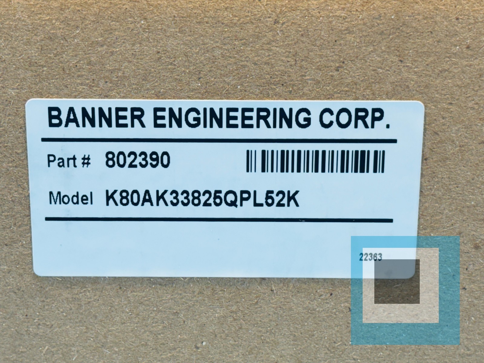 Banner Engineering K80AK33825QPL52K EZ-Light Key Selector Switch 802390 – NEW
