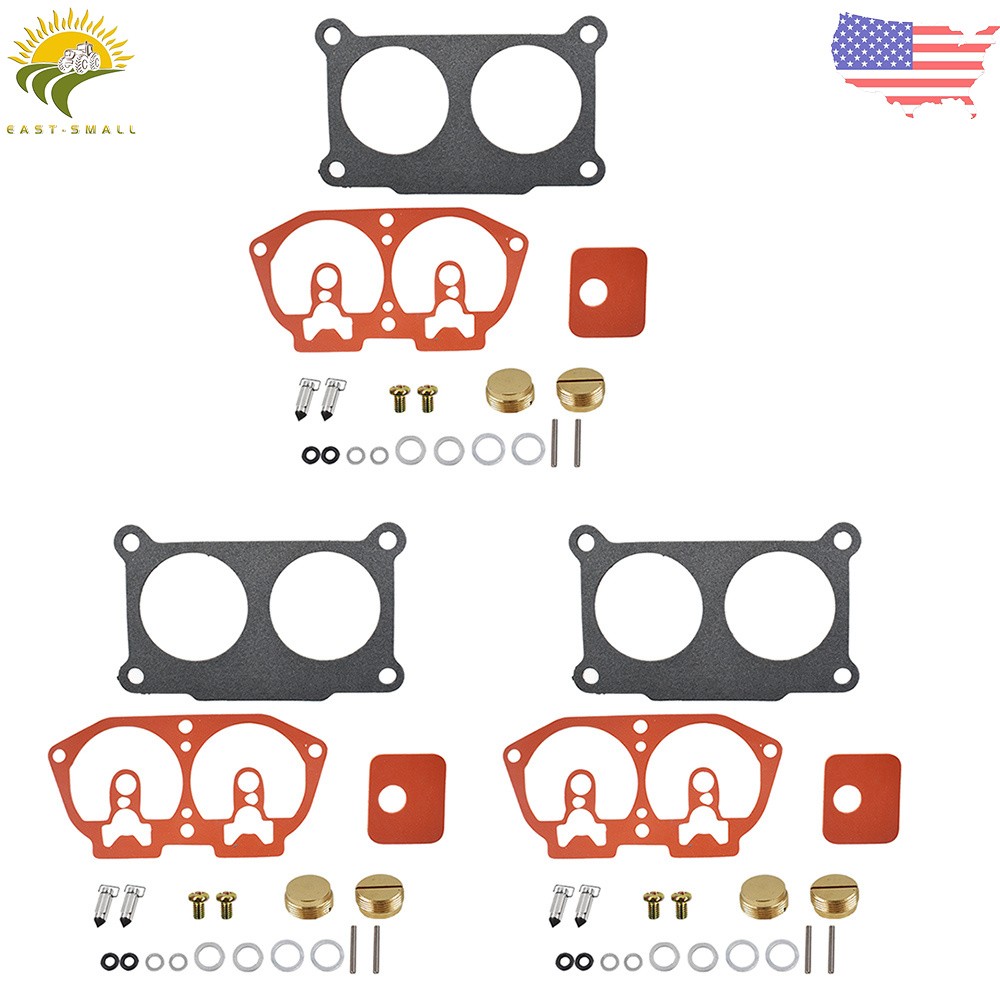 3Pcs Carburetor Rebuild Kit For Outboard V-6 For Yamaha 150 175 200 225 HP 86-95