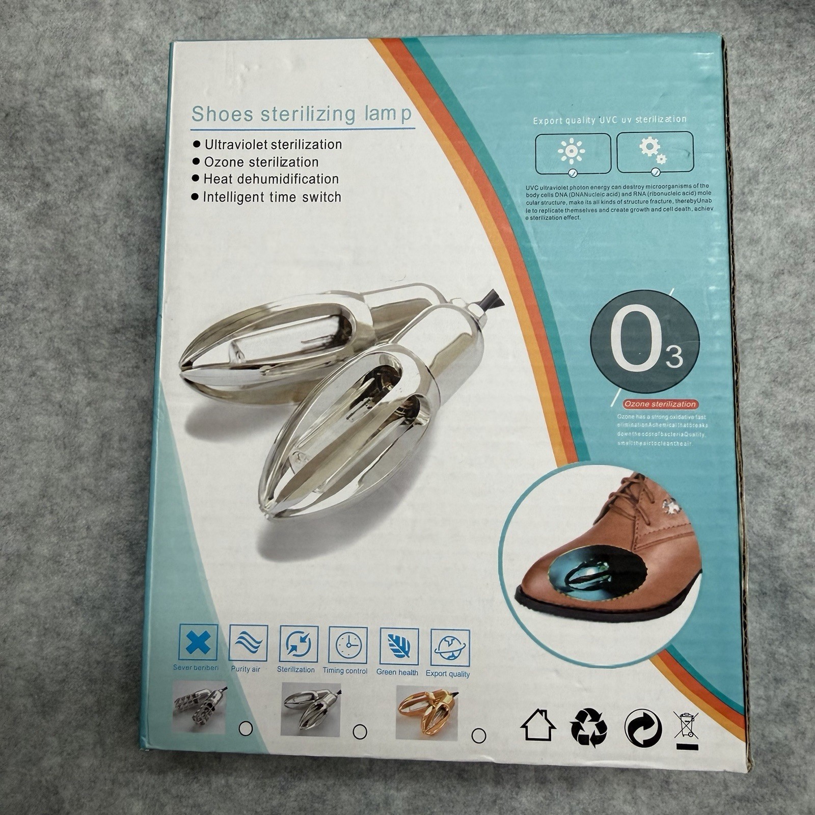NEW UV Shoe Sterilizing Lamp UVC Sterilization 03 Ozone Sterilization 10W