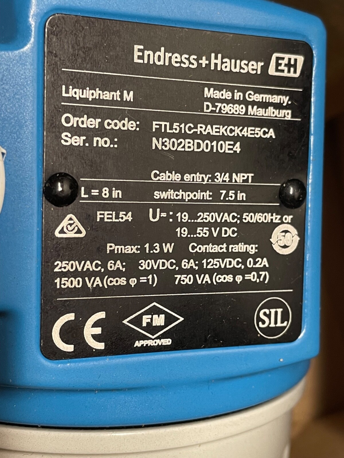 Endress + Hauser Liquiphant M FTL51C-RAEKCK4E5CA