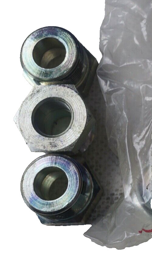 Aeroquip Hydraulic Hose Adapters(8) 3/4 x 3/8 Male x Female, NPTF x NPTF 2F427