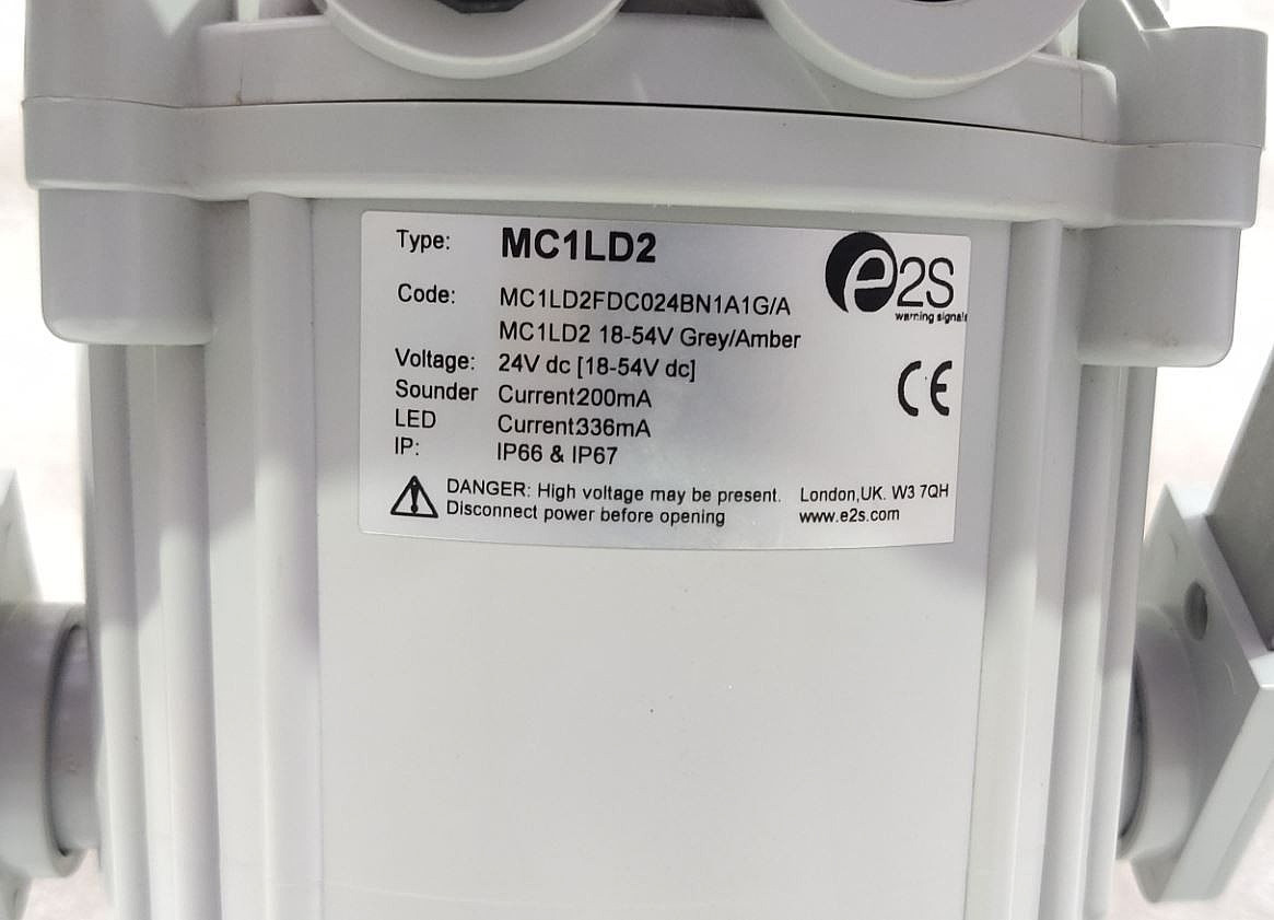 E2S MC1LD2 Alarm Horn Sounder and LED Beacon MCA112-L1 DC 24 G A New Open Box