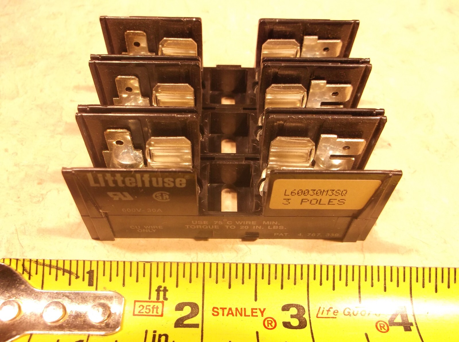 LITTELFUSE L60030M3SQ MIDGET FUSE BLOCK WITH SCREW TERMINAL, C0105