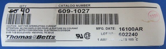 THOMAS AND BETTS 609-1027 Qty of 14 per Lot Conn Shrouded Header HDR 10 POS 2.5