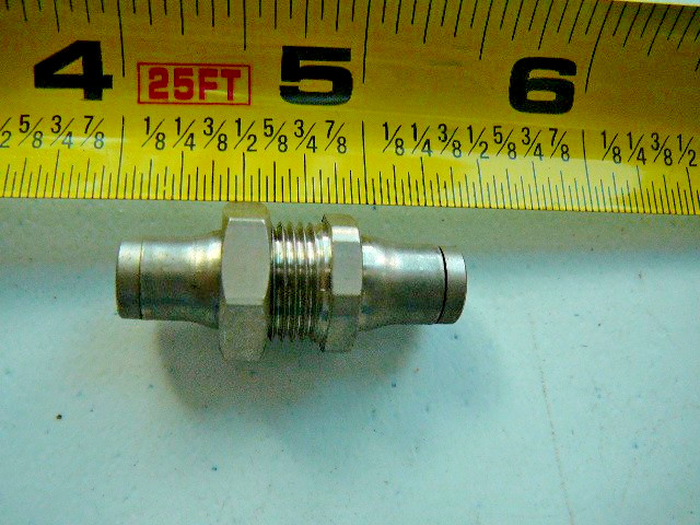 LOT OF 10 BULKHEAD UNION 3MM TUBE TO TUBE STAINLESS STEEL THROUGH WALL CONNECTOR